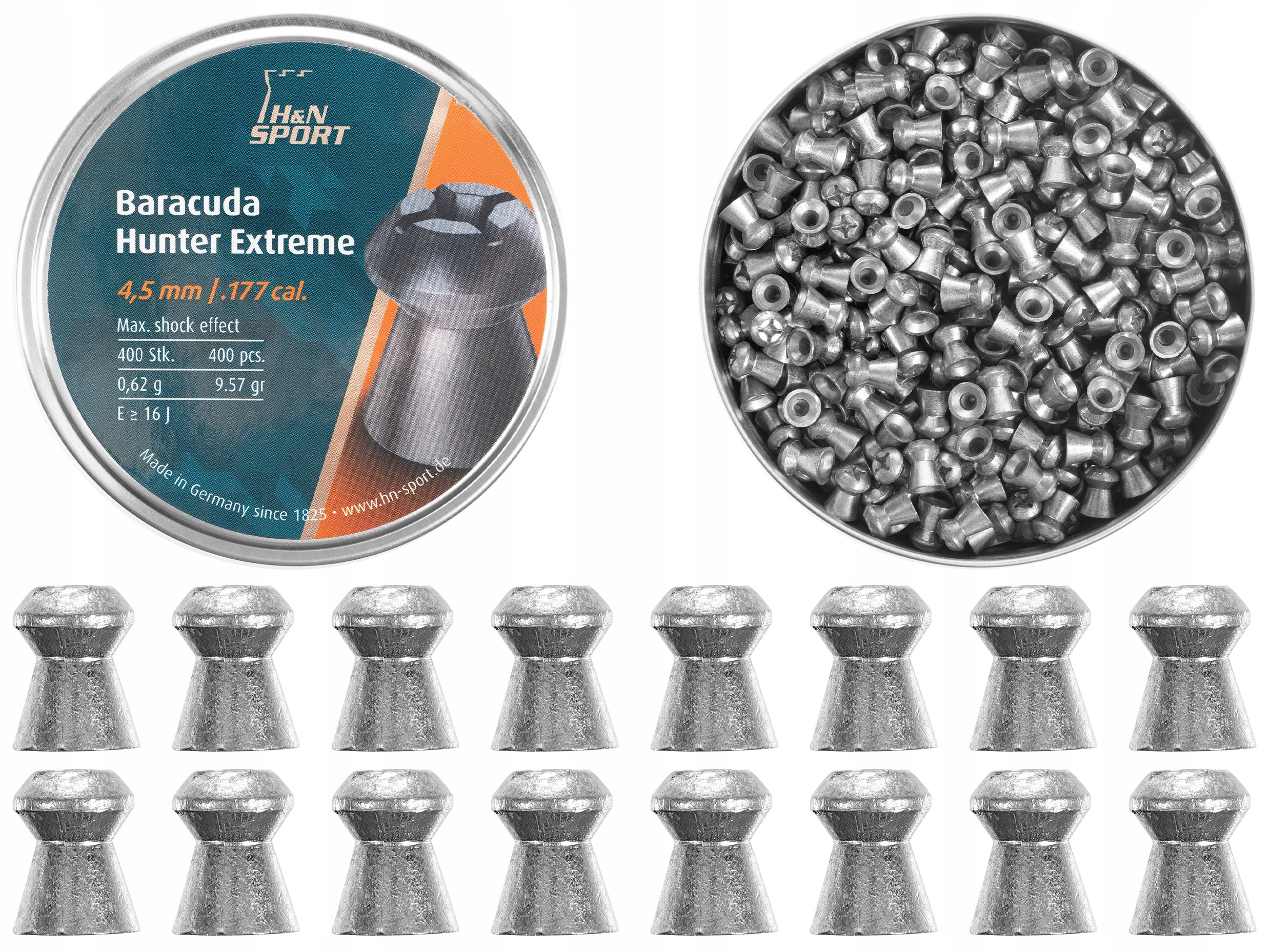 

Śrut diabolo H&n Baracuda Hunter Extreme 4,5mm