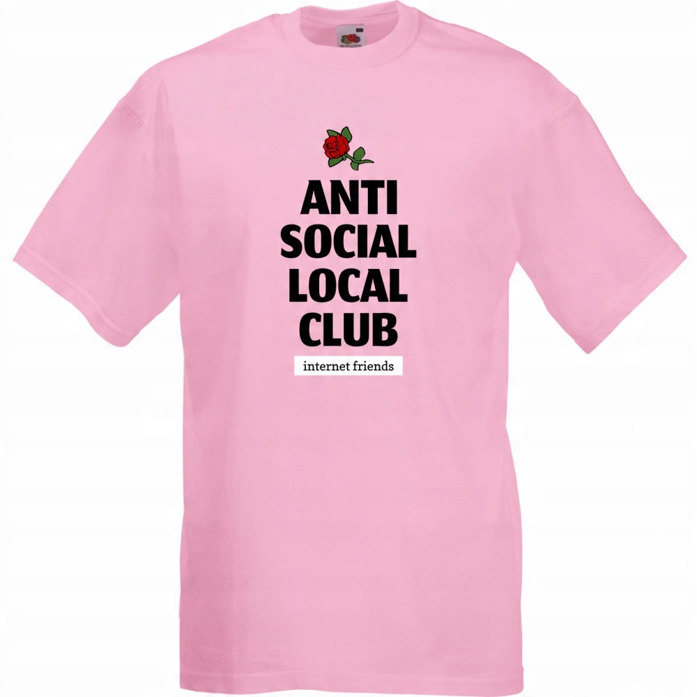 

Koszulka anti social local club L różowa