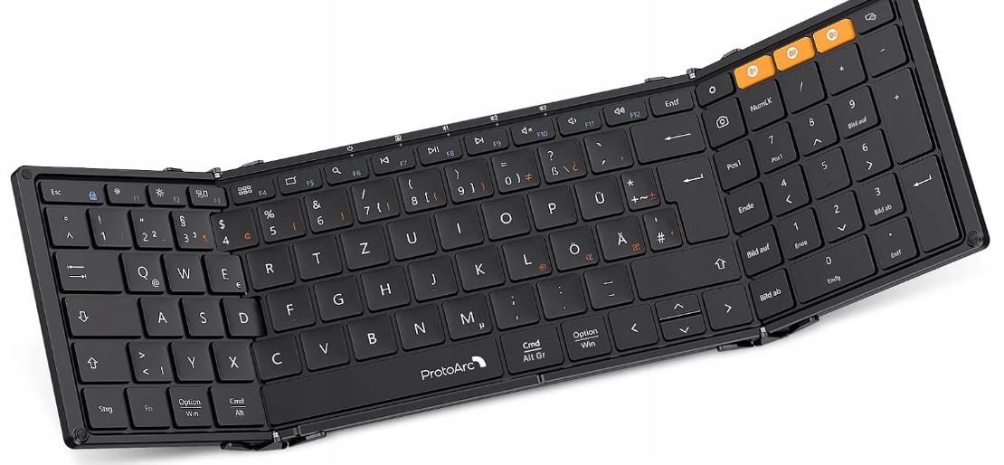 Skládací klávesnice Protoarc XK01 Tp Bluetooth s dotykovým panelem Qwertz