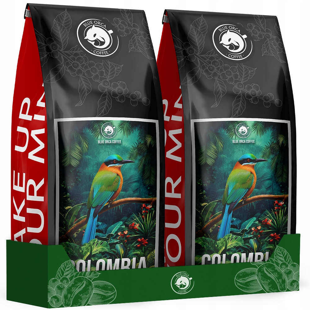 Levně Káva zrnková 1kg x2 Kolumbie Čerstvě pražená 100% Arabica Blue Orca Coffee