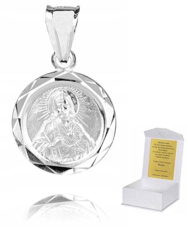 925 Stříbrný katolický medailon 925 1,78g 2,3cm M41