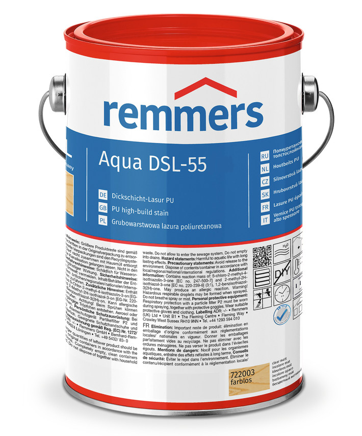 Remmers DSL-55/SG Lazura do okien,drzwi 2,5L Kolory,ral,ncs