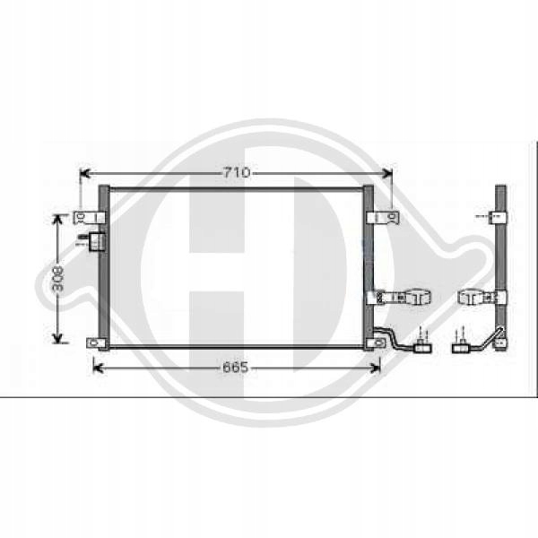 Diederichs 8691200 конденсатор, радиатор кондиционера