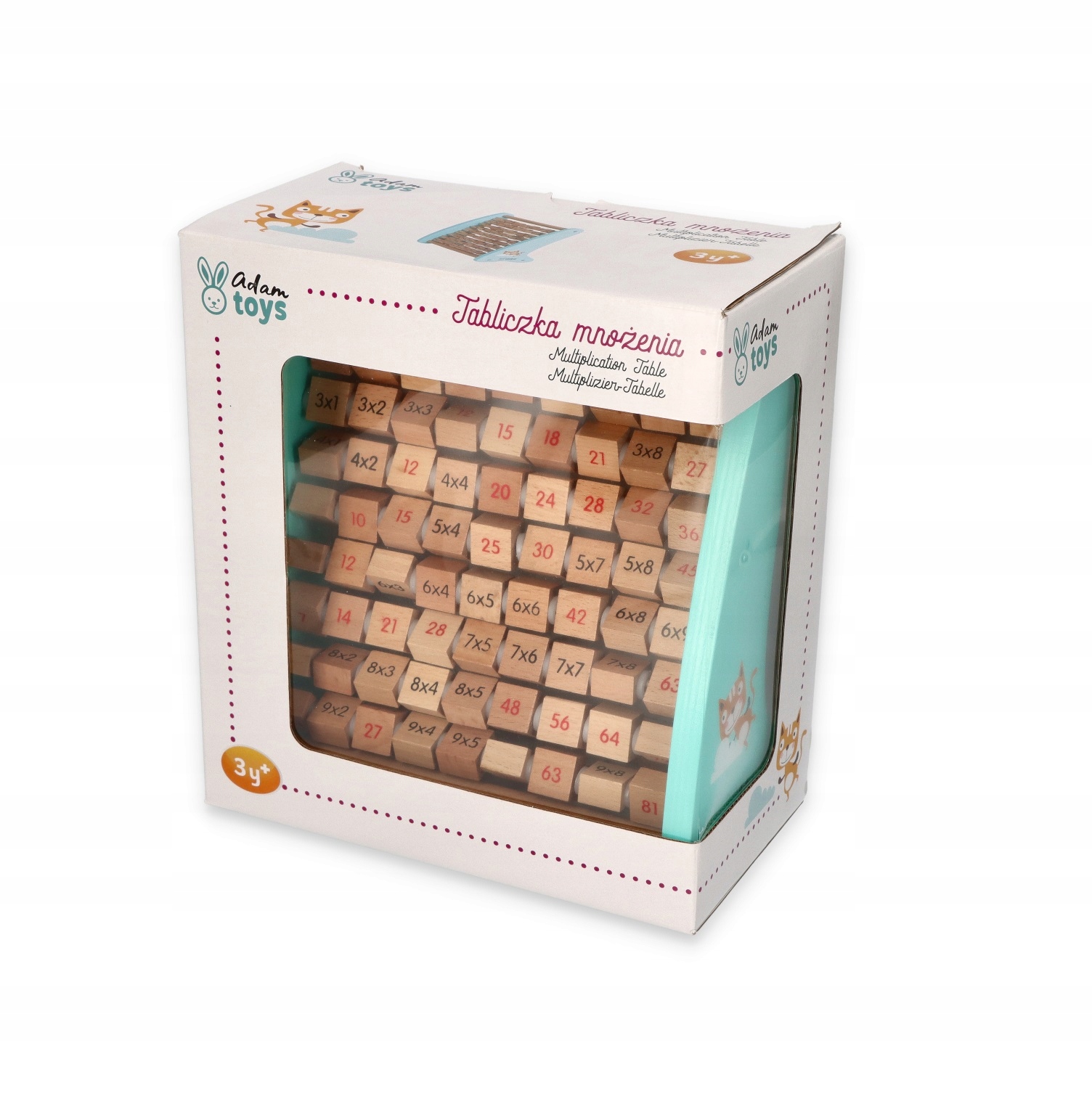 ZABAWKA DLA DZIECKA TABLICZKA MNOŻENIA DREWNIANA WCZESNA NAUKA DLA DZIECI Kolor Wielokolorowy