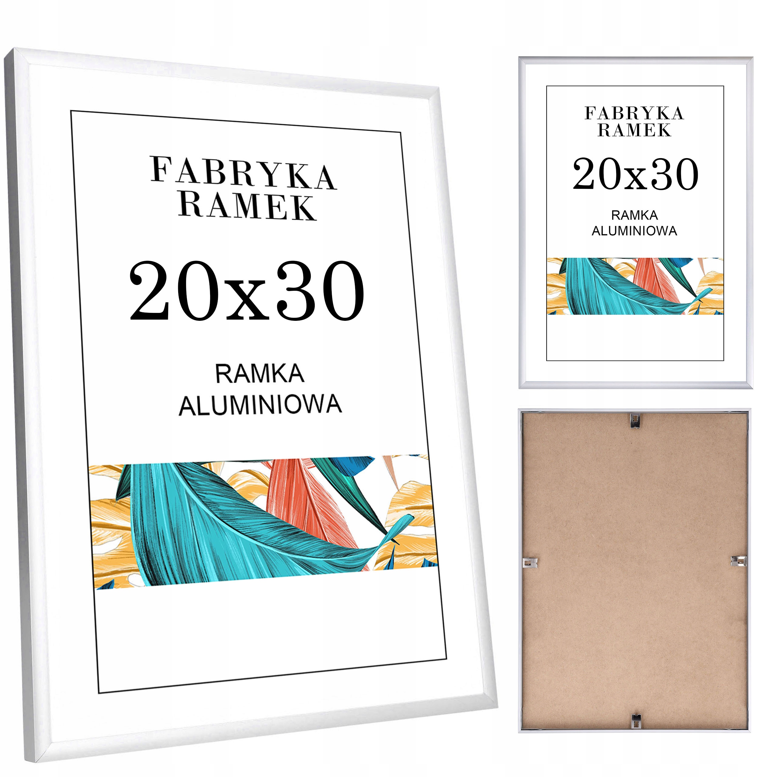 

Ramka na zdjęcia 20x30 ramki aluminiowa srebrna