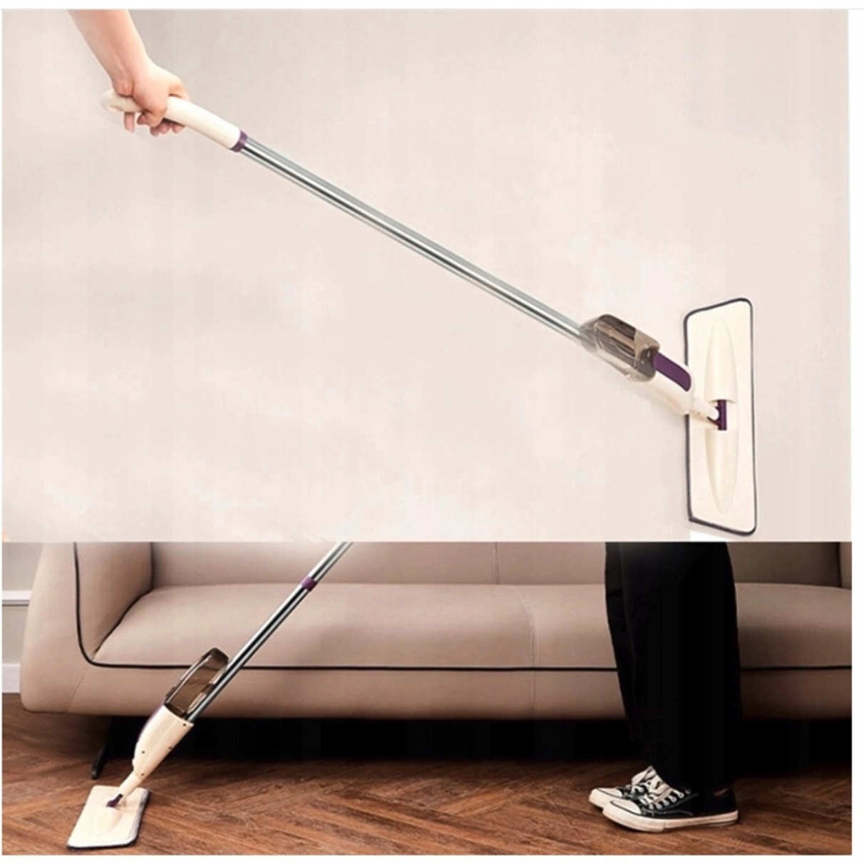 Levně 400 ML Mop S Rozprašovačem A Nádržkou Na Keramické Podlahy A Stěny