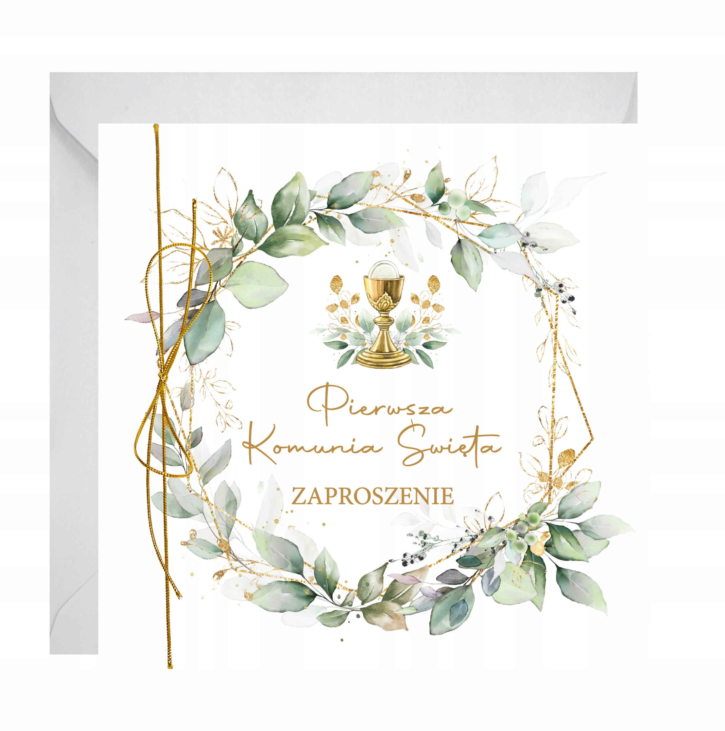 Zaproszenie na Komunię Świętą Koperta sznurek ZK2 EAN (GTIN) 5904703272908