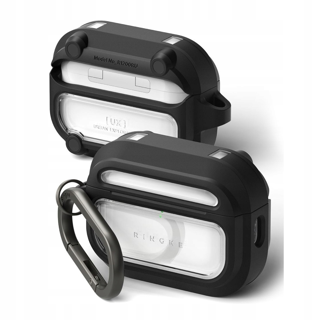Etui do Apple AirPods Pro 3 Ringke Ux Magnetic czarno-przezroczyste