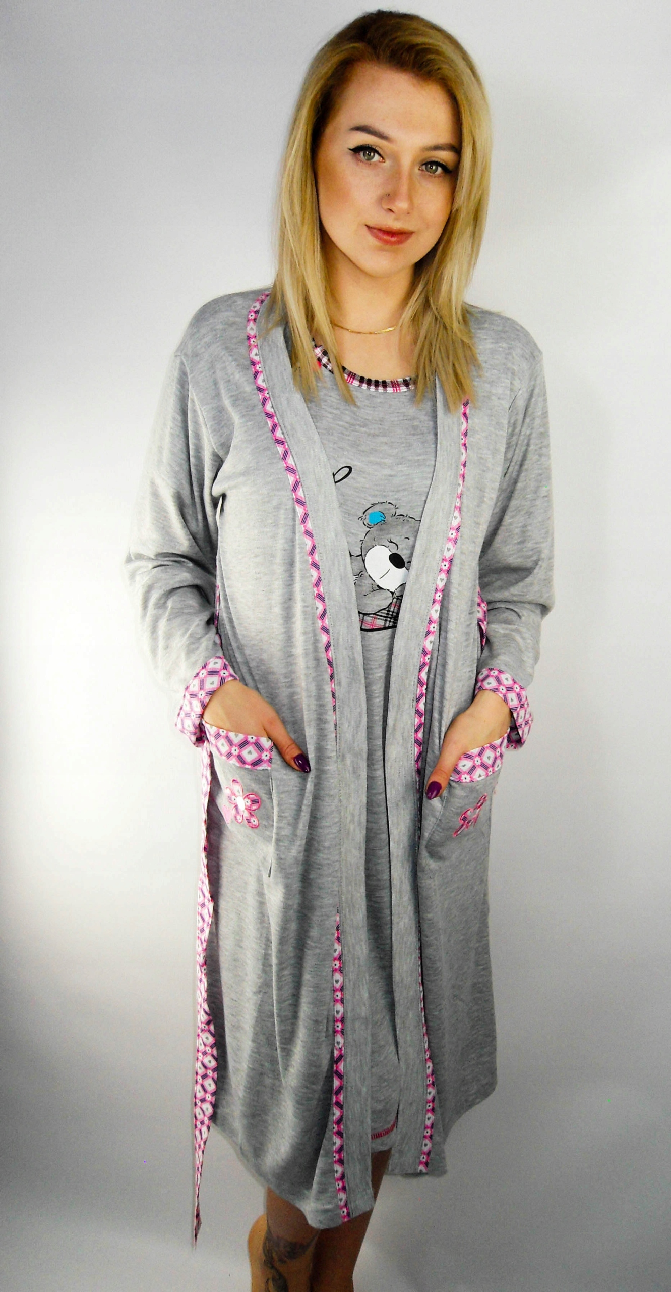 SZLAFROK miękki CIEPŁY podomka _________ BAWEŁNA L Marka Inna marka