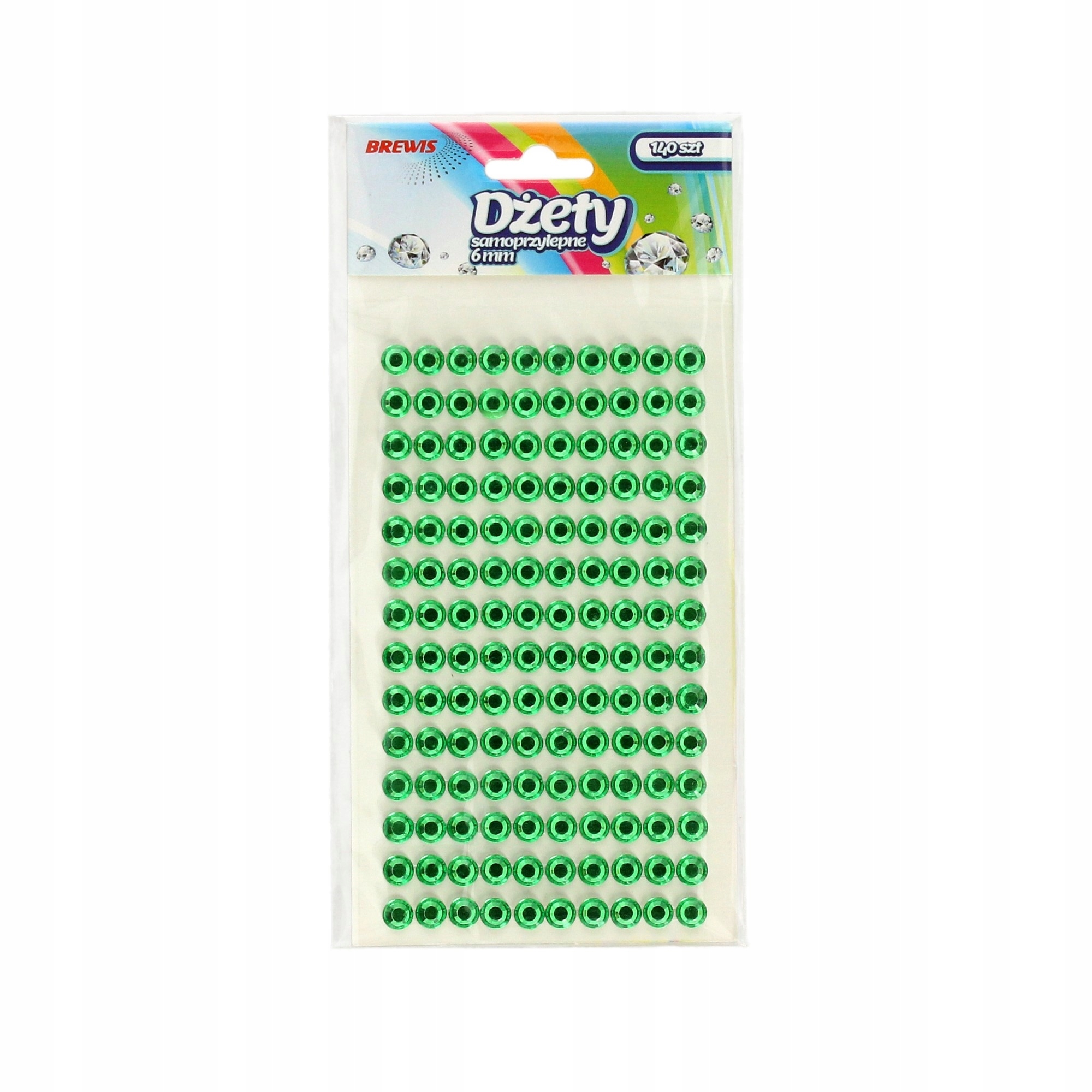 

Boże Narodzenie dżety samoprzylepne zielone 8mm