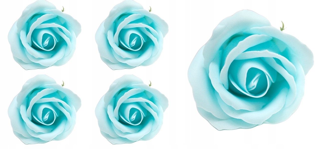 5x PACHNĄCA MYDLANA RÓŻA główka na decor bukiet