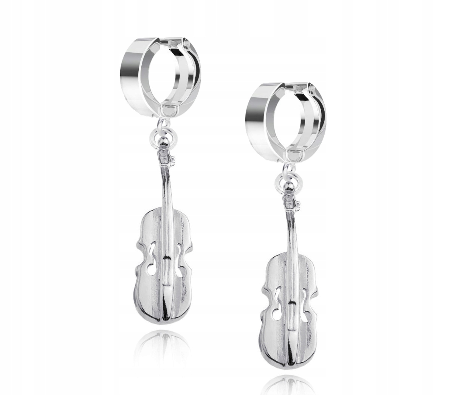 Stříbrné náušnice Violoncello Bigle pouta Dárek pro hudebníka Stříbro 925