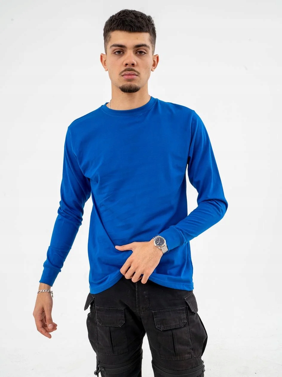 MĘSKA KOSZULKA LONGSLEEVE URBANCITY Niebieska 4XL