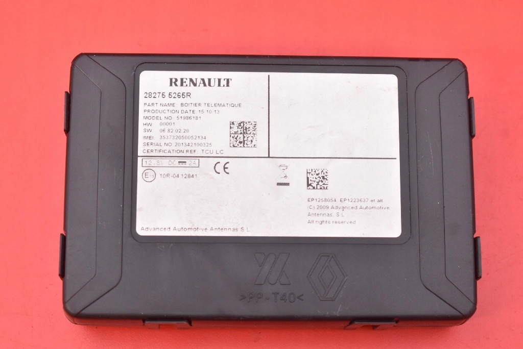 Unité commande confort 282765265R RENAULT CAPTUR 1 et 1.5 DCI 90 KM 13-17