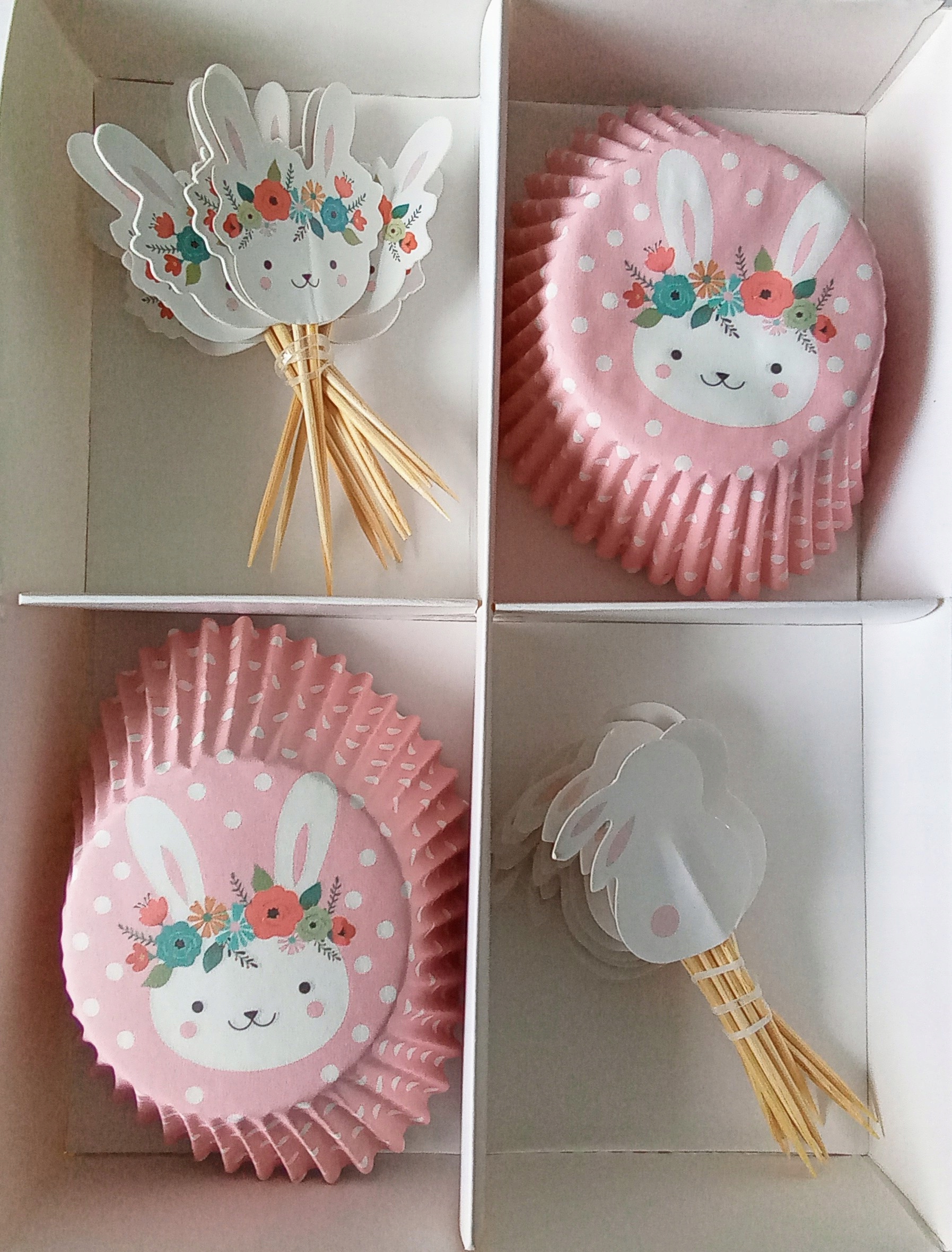 

Foremki na muffinki toppery wielkanocne róż 24+24