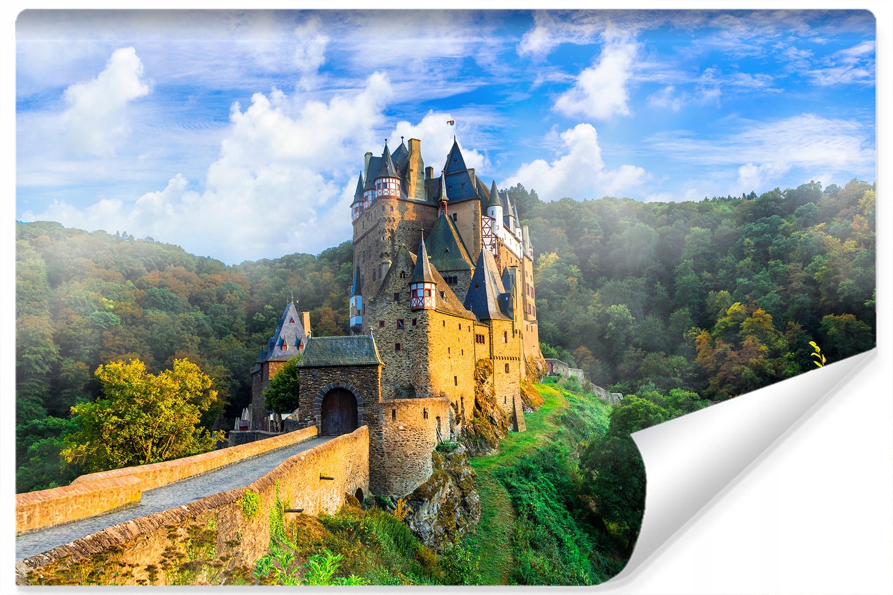 Fototapeta 3D Hory Krajina Zámek do obývacího pokoje 315x210