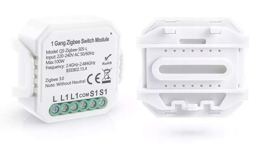 MINI Włącznik ŚWIATŁA DOPUSZKOWY 1 obwód ZIGBEE TUYA SMART HOME #bez N Marka Nais