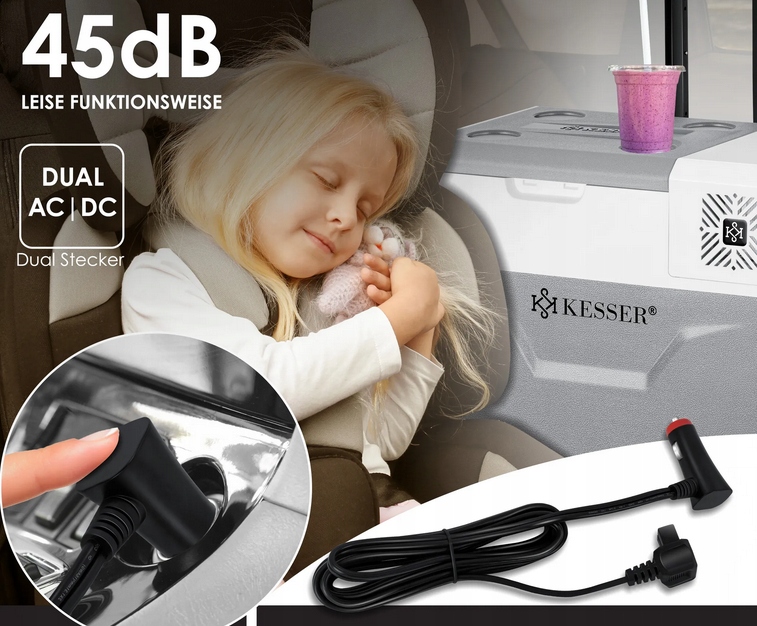 LODÓWKA KOMPRESOROWA TURYSTYCZNA ZAMRAŻARKA 50L KESSER Rodzaj elektryczne