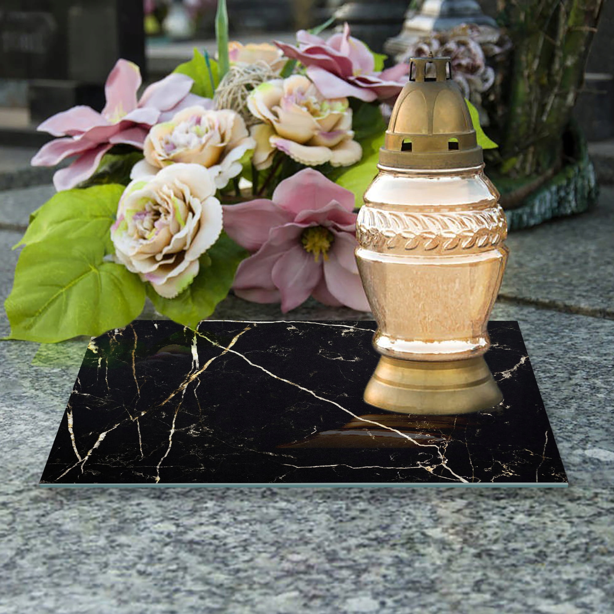 SZKLANA PODSTAWKA POD ZNICZE 25x25cm Marmur 07e Kod producenta deska-szklana-07e