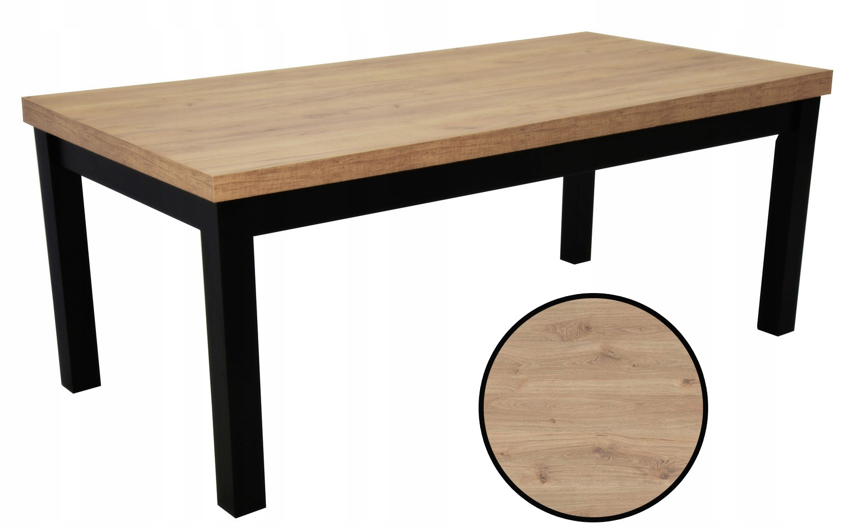 

Stół solidny Dąb Naturalny Swiss Krono 100x200/300