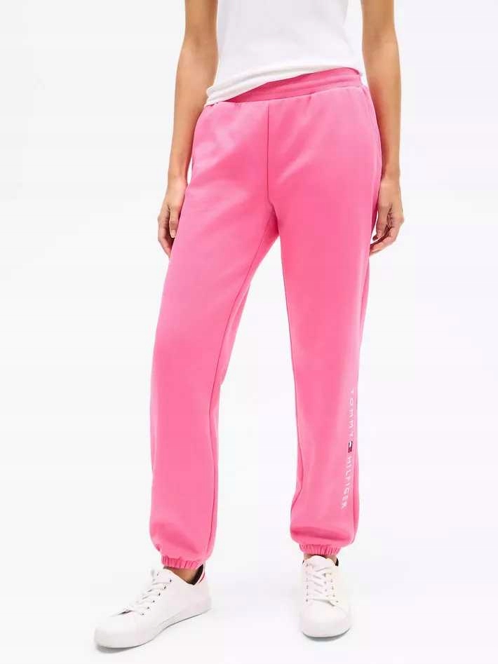 Tommy Hilfiger dámské tepláky Embroidered tmavě růžové M