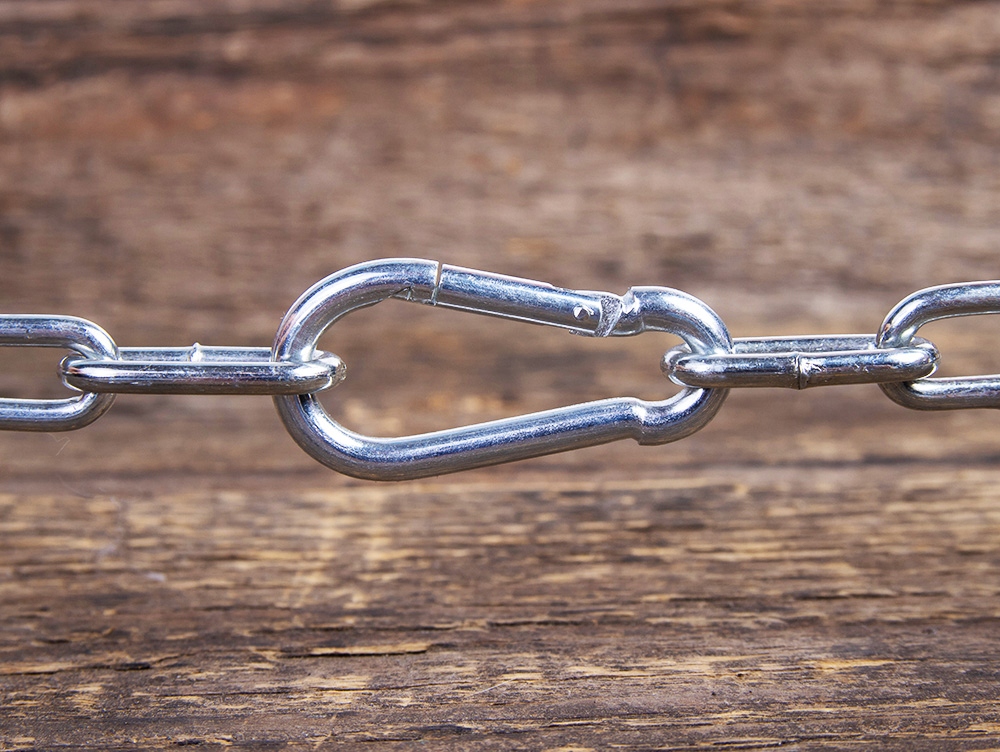 Karabińczyk strażacki 6 mm ocynkowany Długość 60 mm