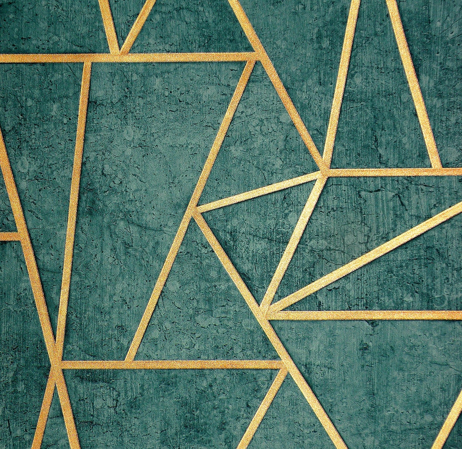 

Tapeta Geometryczna Beton Zieleń Złoto Styl Soho