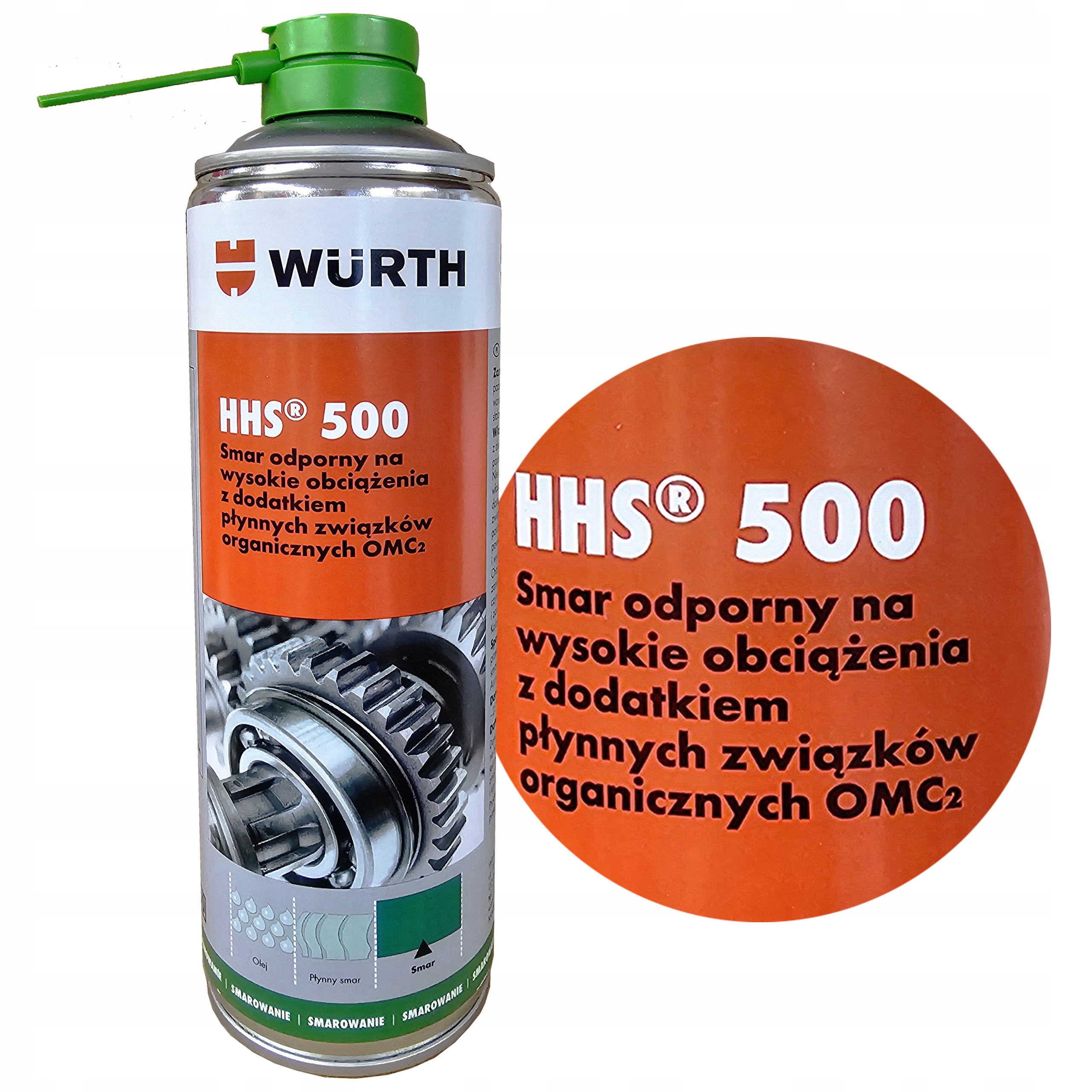 WURTH smar na mróz deszcz do napędu bram drzwi HHS LUBE HHS 500