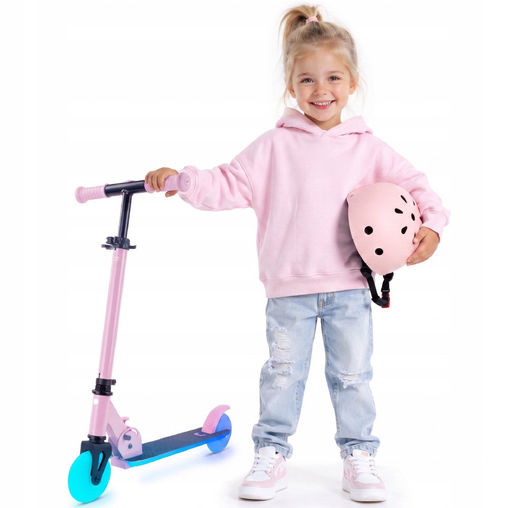 Lumi Ride Hulajnoga dwukołowa dla dzieci składana regulowana Led