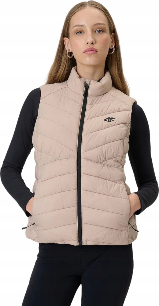 Kamizelka Damska 4F F347 Beżowa 4FWSS26TVJAF347 83S r XL