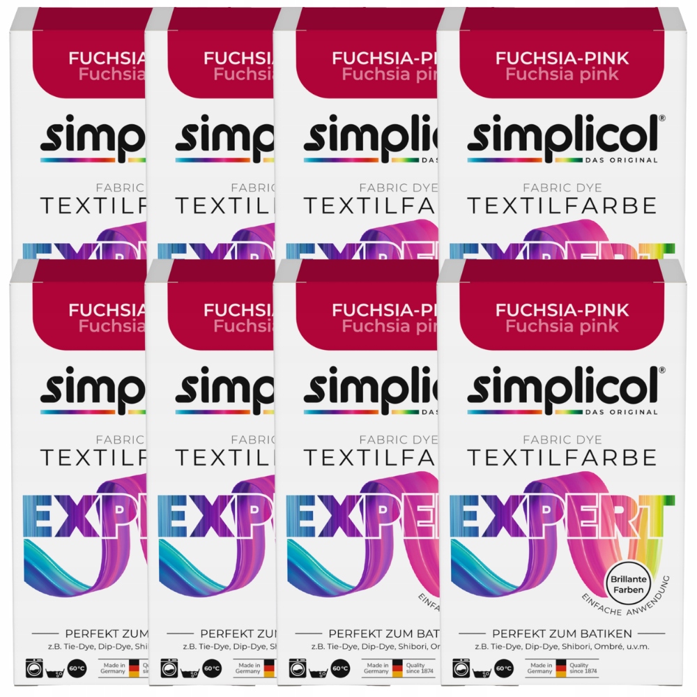 Levně Simplicol Expert Barvivo pro tkaniny Fuchsia-Pink 8x150 g