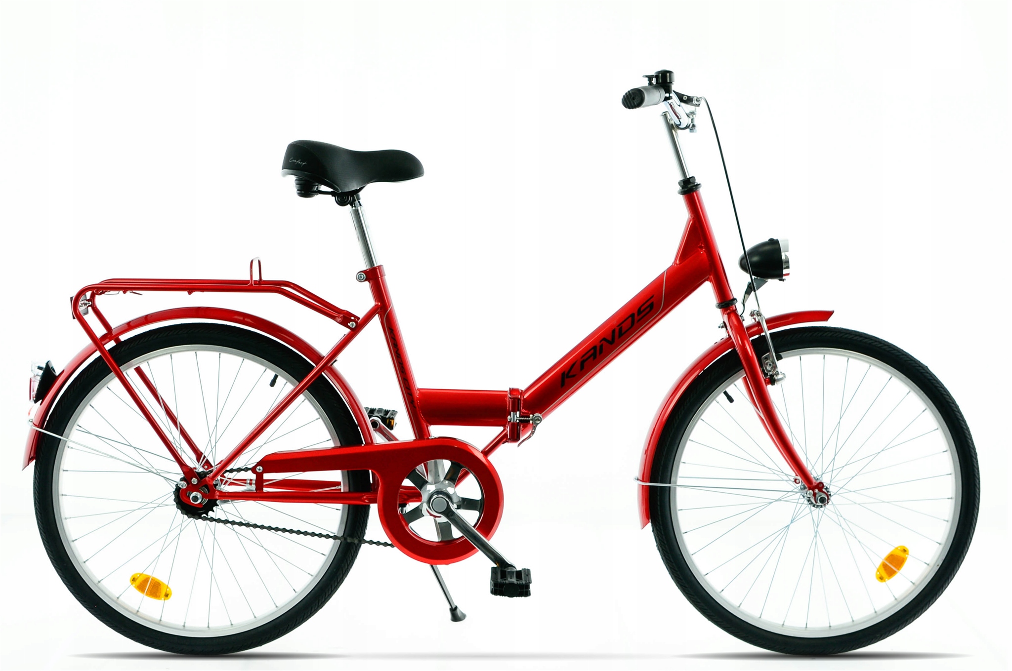 Rower miejski 24" Kands Folding 1B składany Czerwony R24