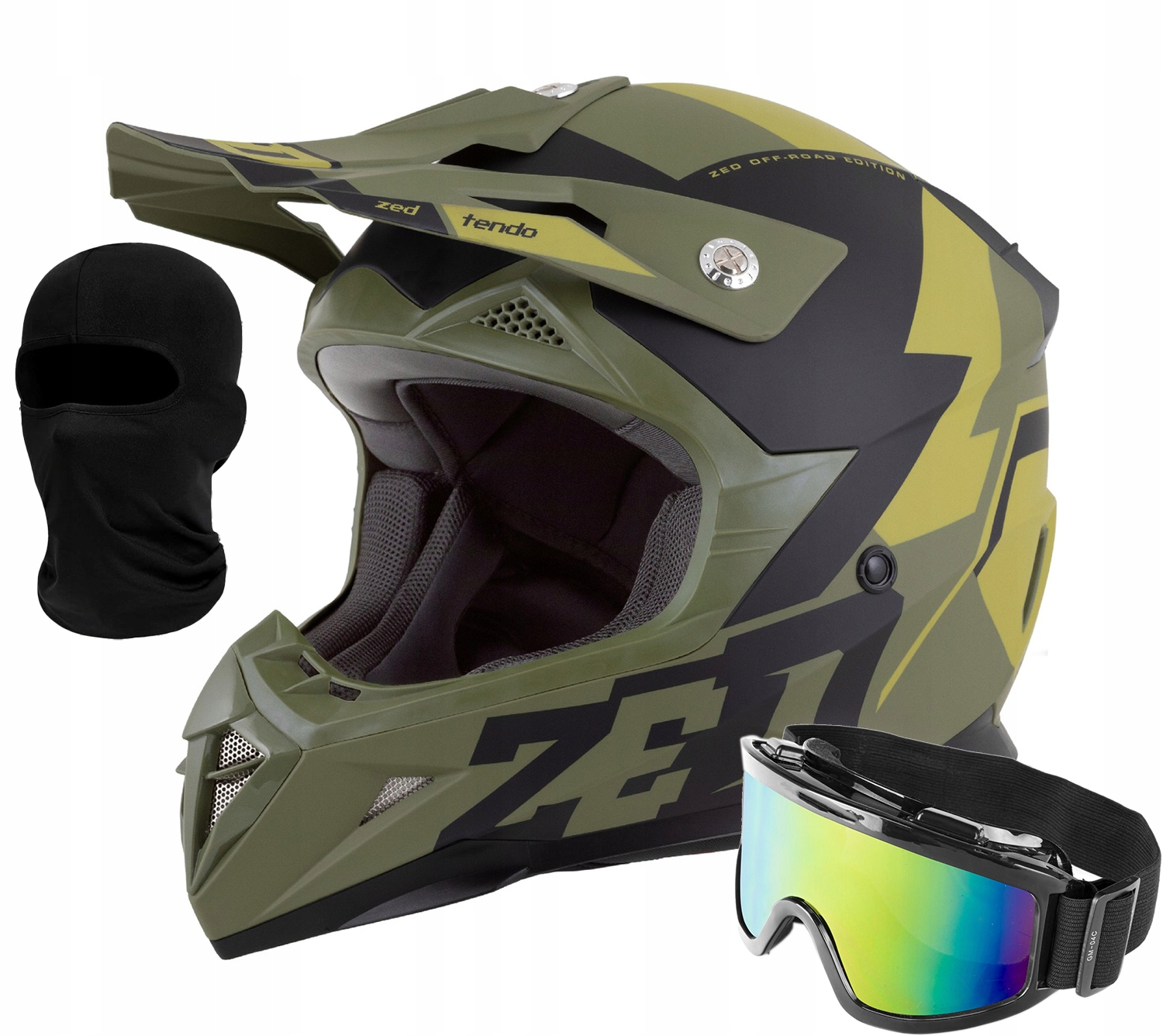 Motocyklová přilba Zed X1.9 cross enduro Mat L Ece 22.06 brýle pod interkom