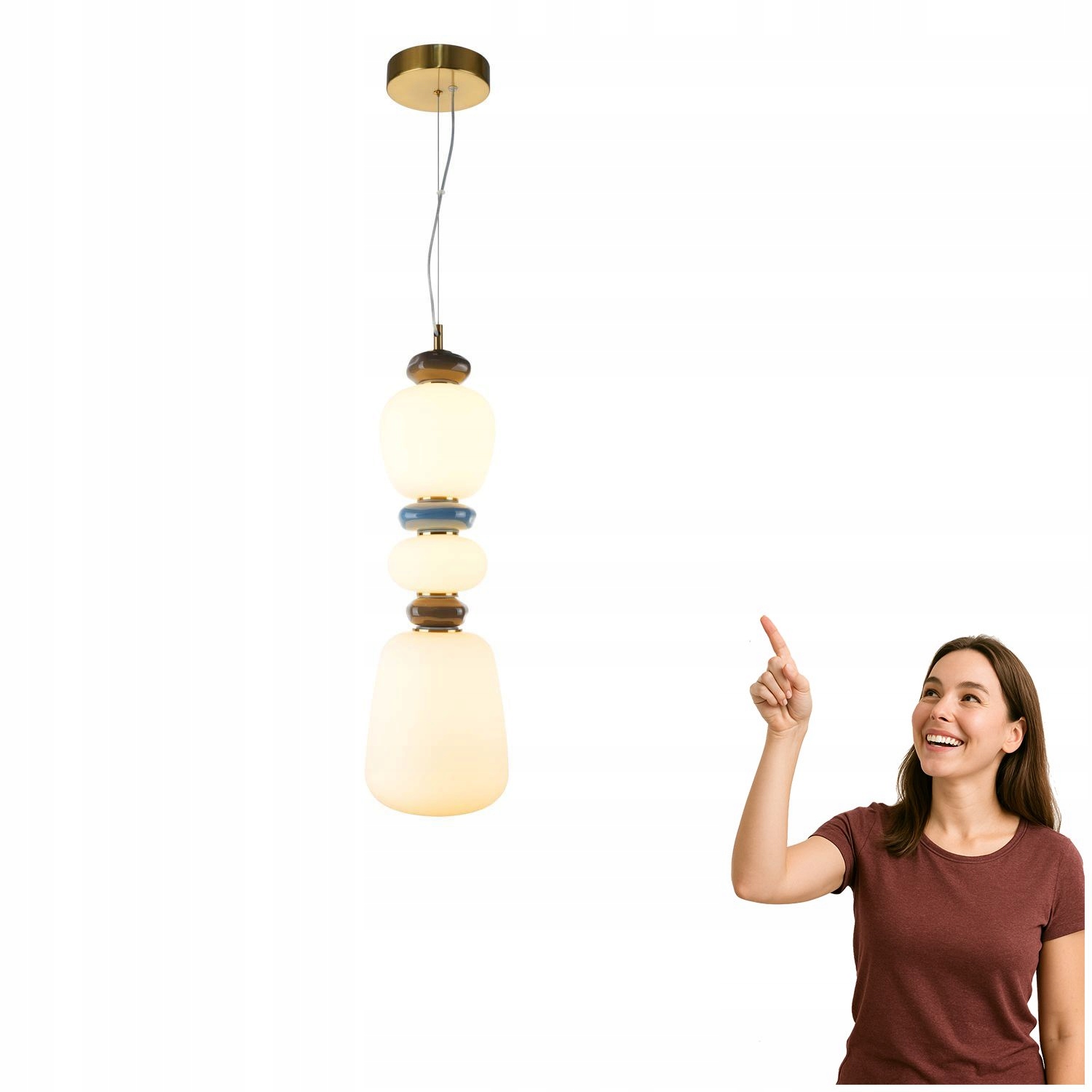 Závěsná Led lampa 19W Evans PND-94981V-3A-GD Italux