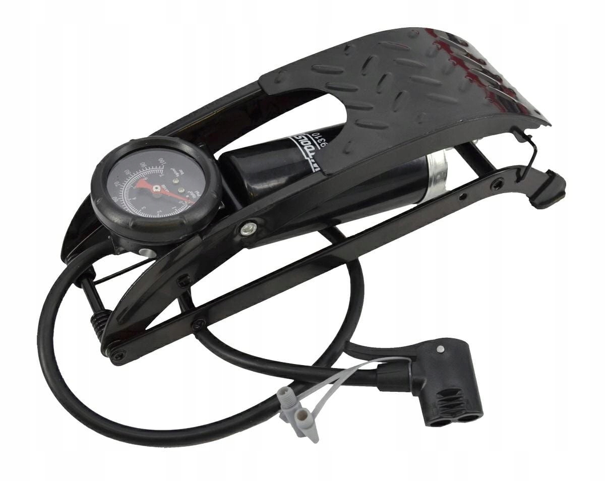 AWTOOLS POMPKA NOŻNA JEDNOTŁOKOWA Z MANOMETREM