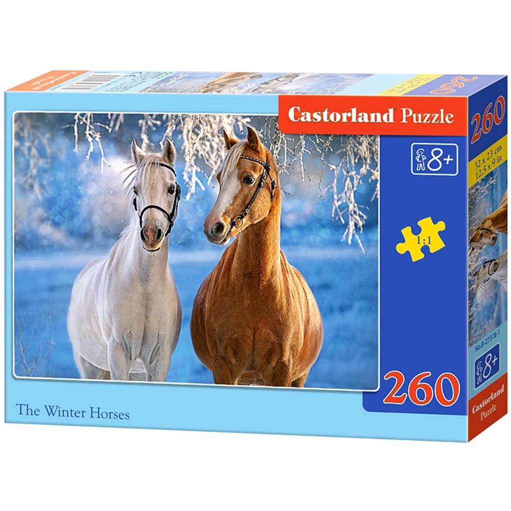 PUZZLE CASTORLAND 260 ELEMENTÓW ZIMOWE KONIE 8+