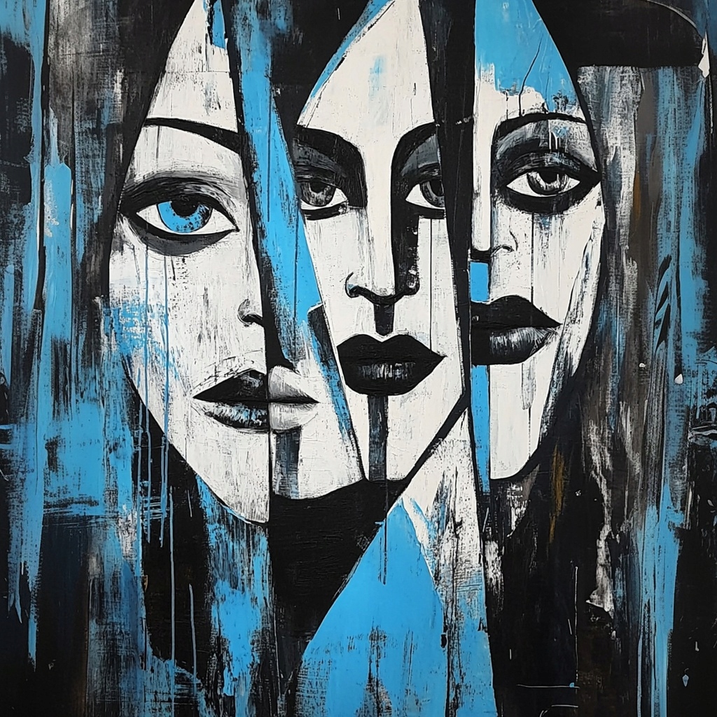 Obraz Na Plátně Canvas Abstrakce Portrét Tvář Moderní Umění Urban 80x80