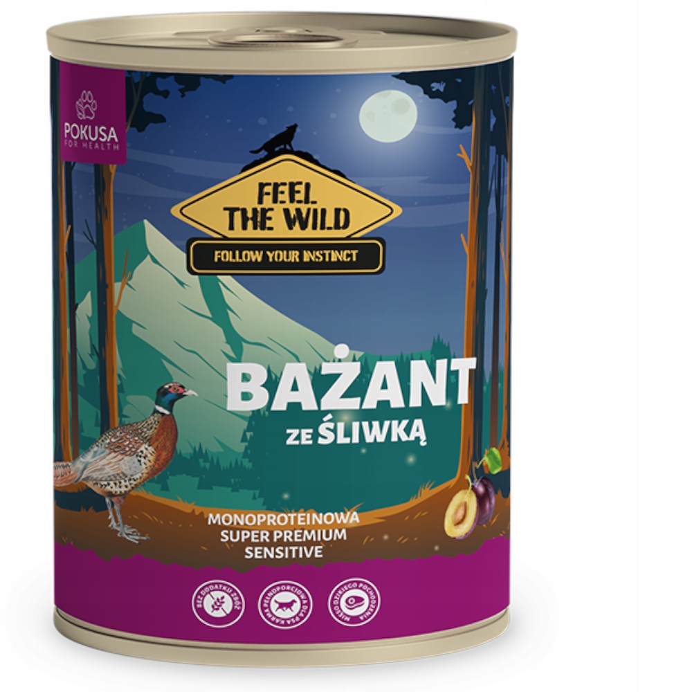 Feel The Wild Bažant se švestkou 6x400 g