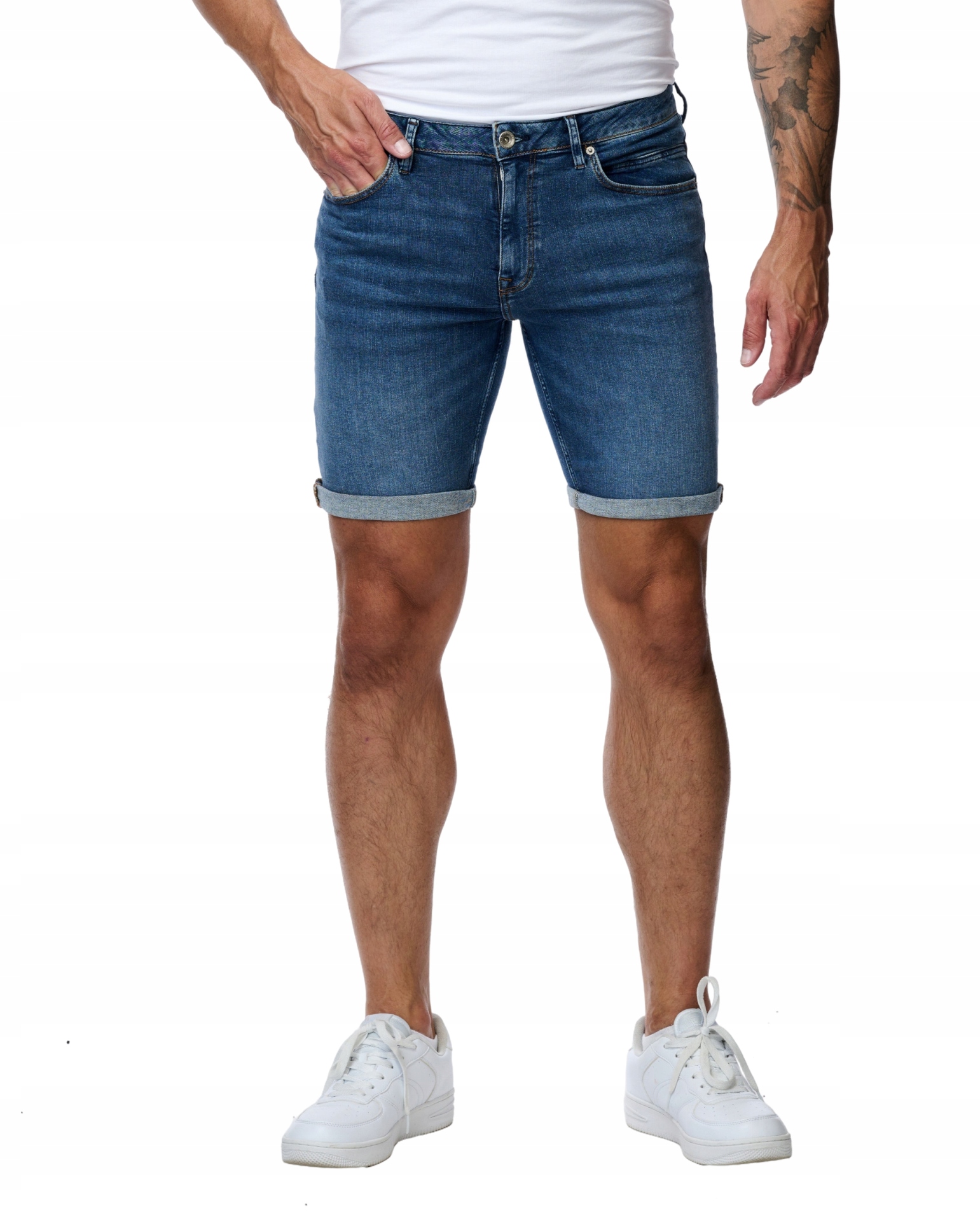 Pánské modré šortky Cross Jeans Jim A-550-011 28