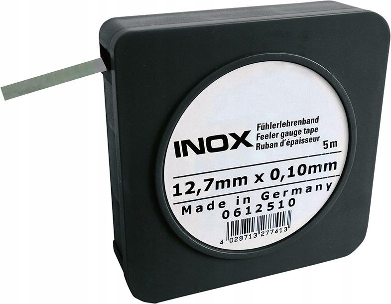 Škárová mierka v páse, Inox 0,01 mm Format