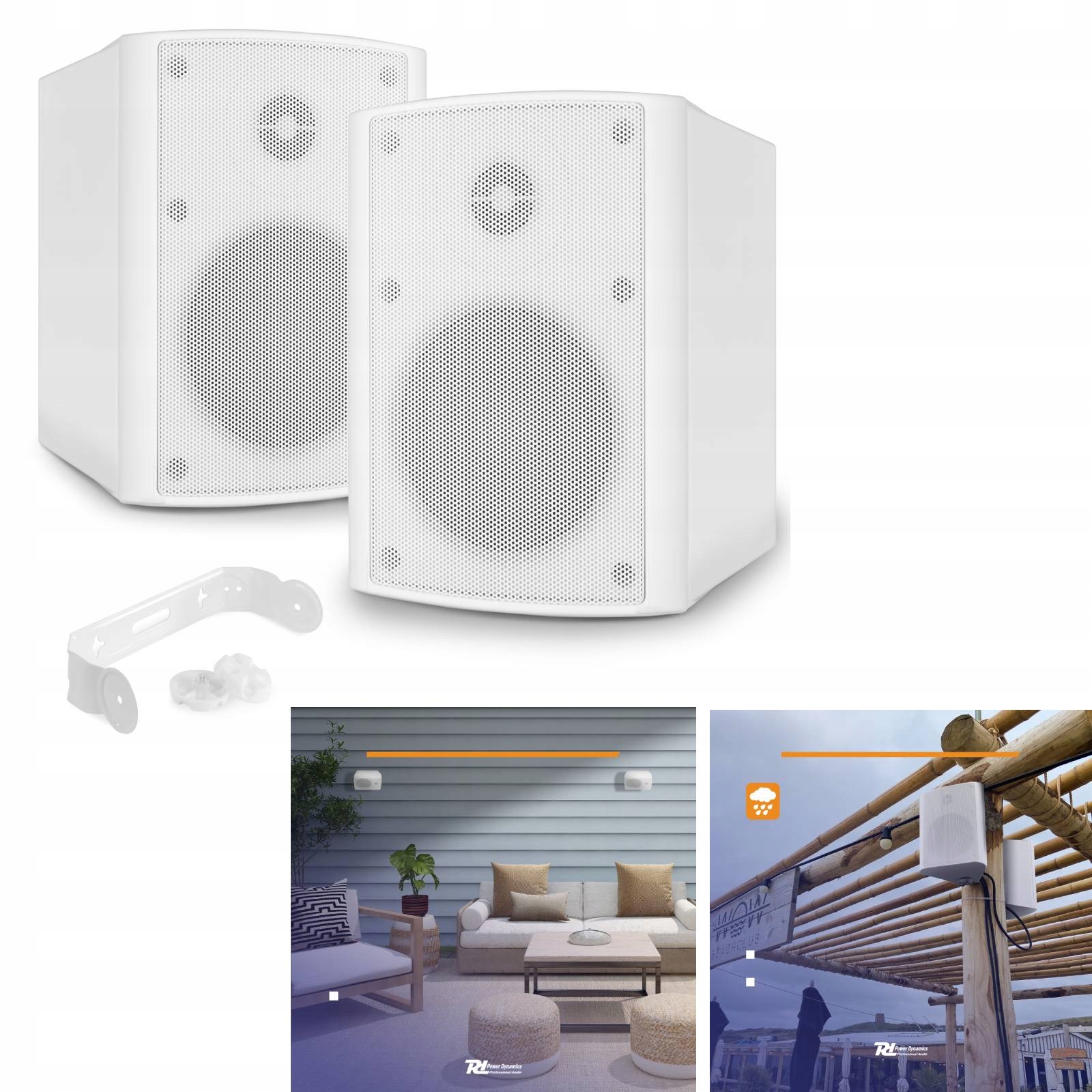 

Kolumny wodoodporne Zewnętrzne 4''100W IP56 2szt