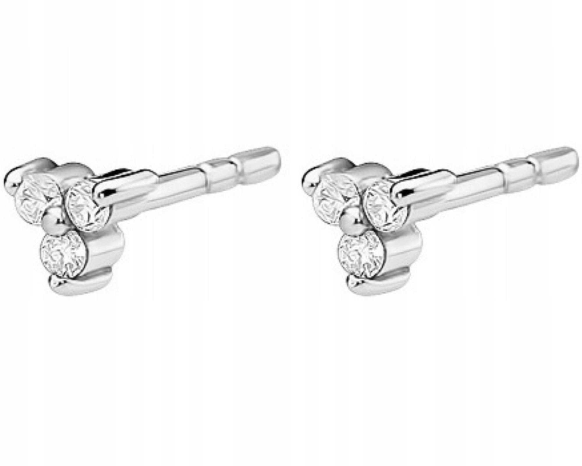 Zlaté náušnice s brilianty 0,09 ct, tyčinky, vruty