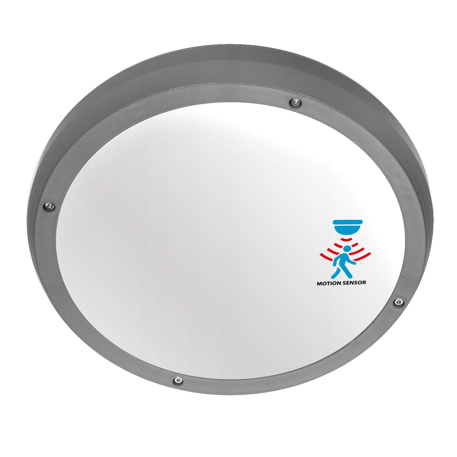 Plafon Lampa natynkowa z czujnikiem ruchu zmierzchu E27 Zewnętrzna Antracyt
