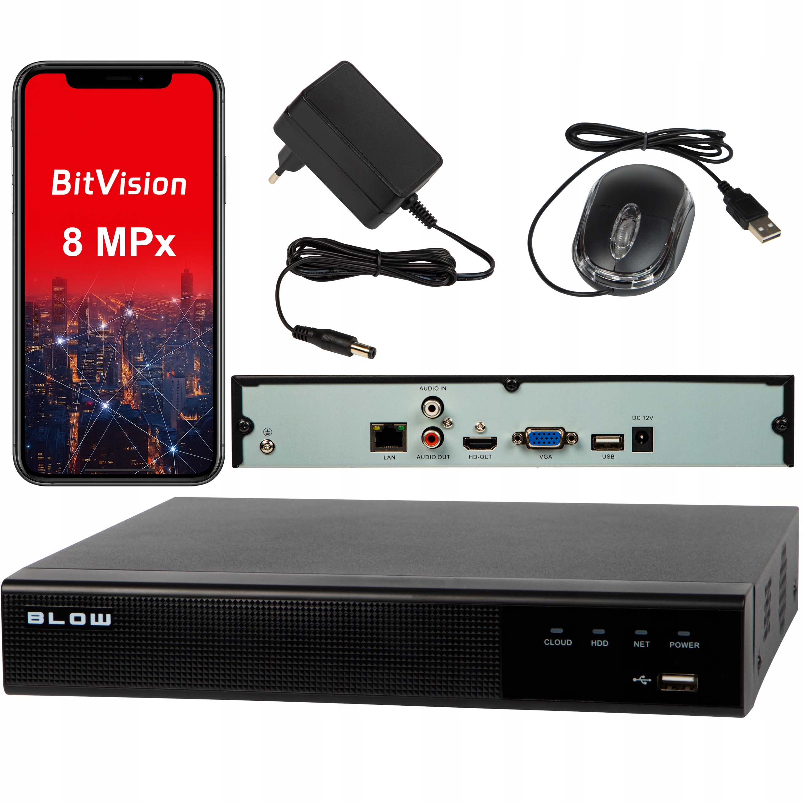 Záznamník Pro Ip Monitorovací Kamery 16 Kanálů 8MP Monitorování Cctv Onvif