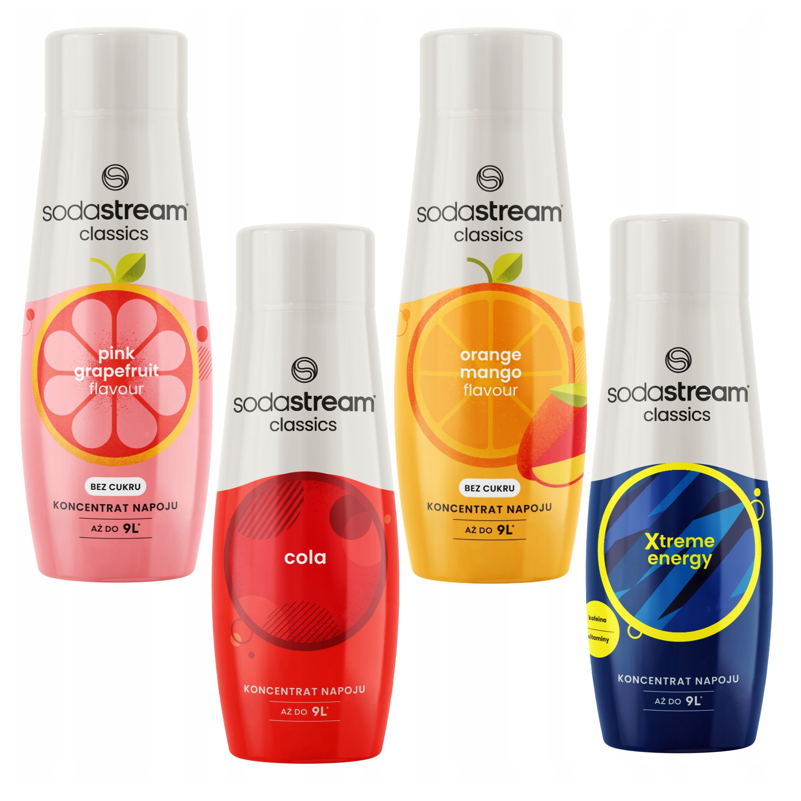 Sodastream Zestaw syrop koncentrat 4 różne smaki