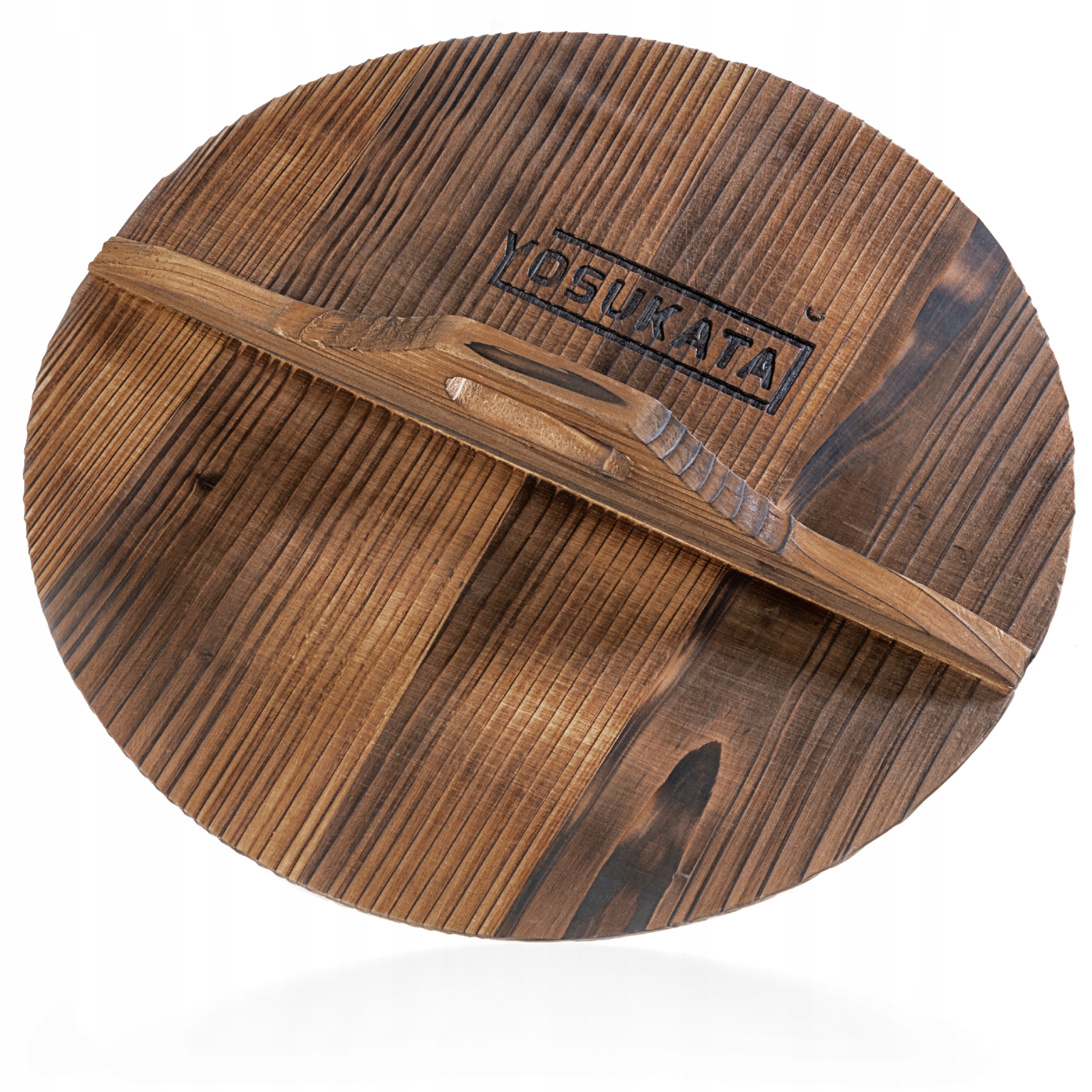 Dřevěná krytka na wok Yosukata 36 cm jedlová pro pánev Premium