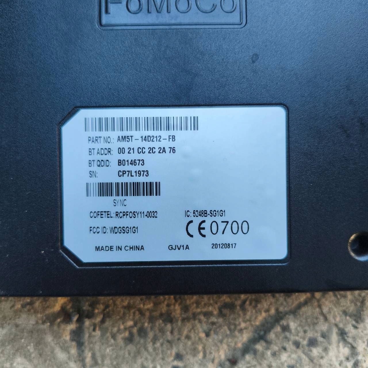 module Bluetooth Ford Focus MK3 ST 2012