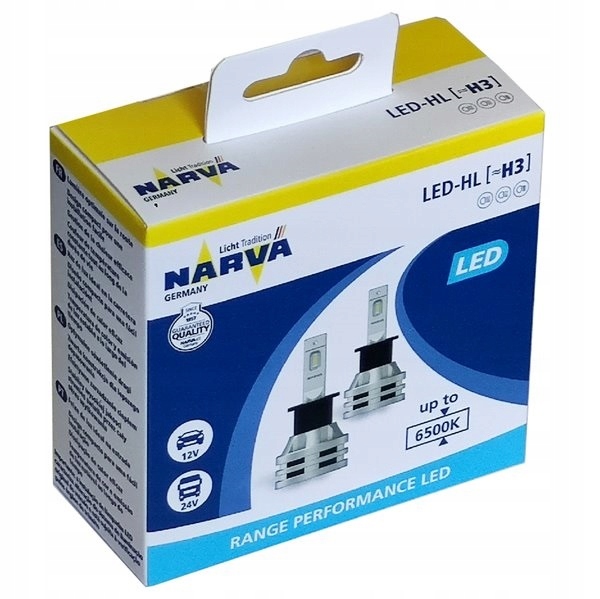 NARVA żarówka H3 Performance LED 6500K 12V 24V