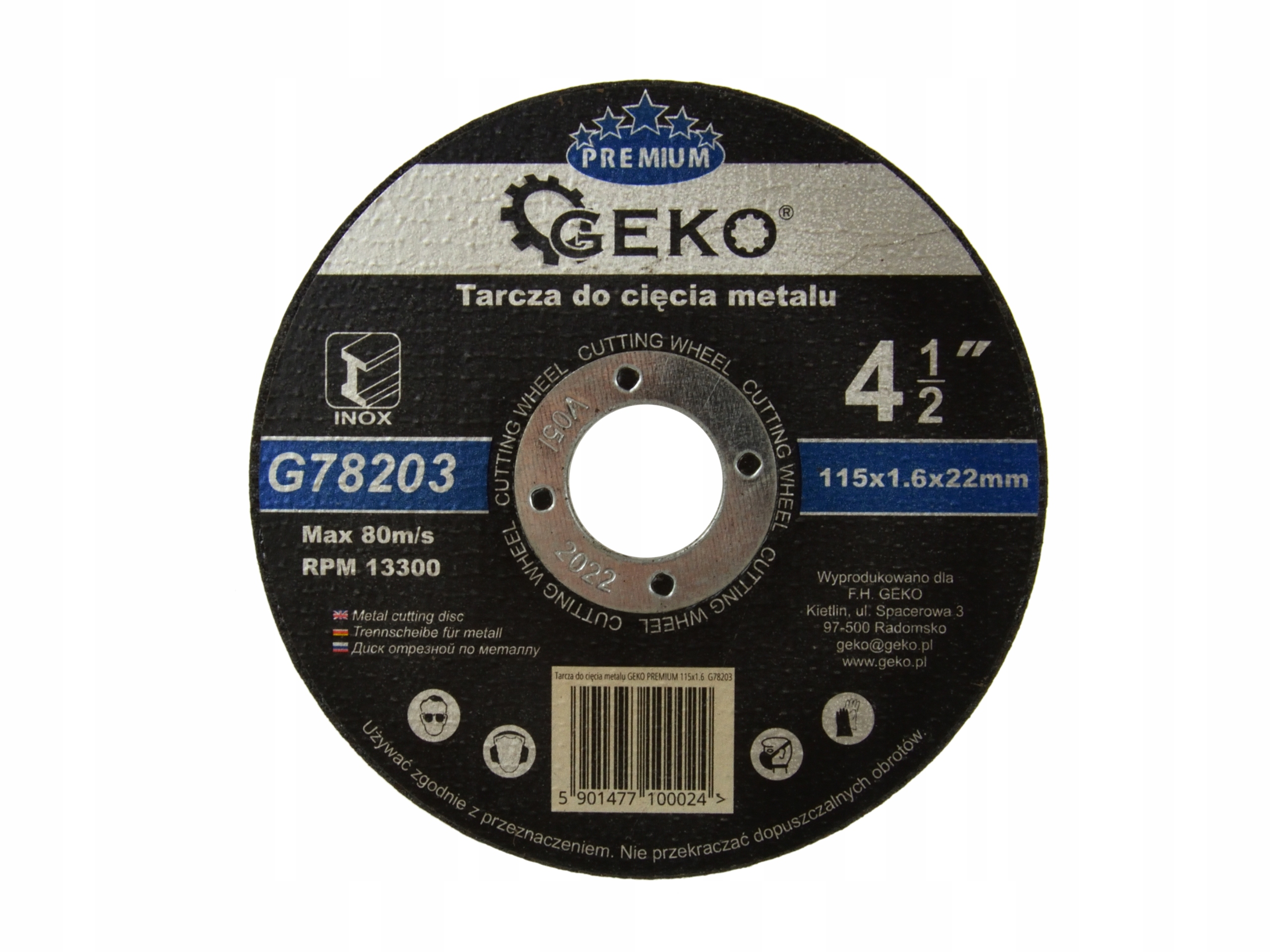 

Tarcza Tarcze Cięcia Stali Metalu 115x1,6 mm Inox