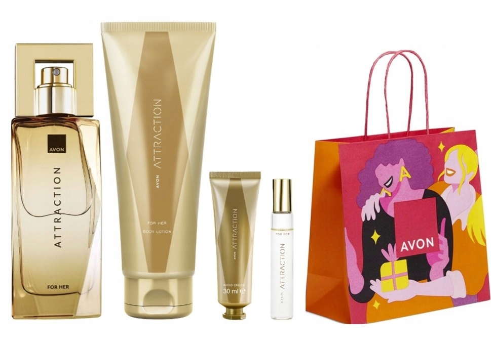 Avon Sada 4_1 Attraction parfém_krém na ruce_parfém_balzám +Taška